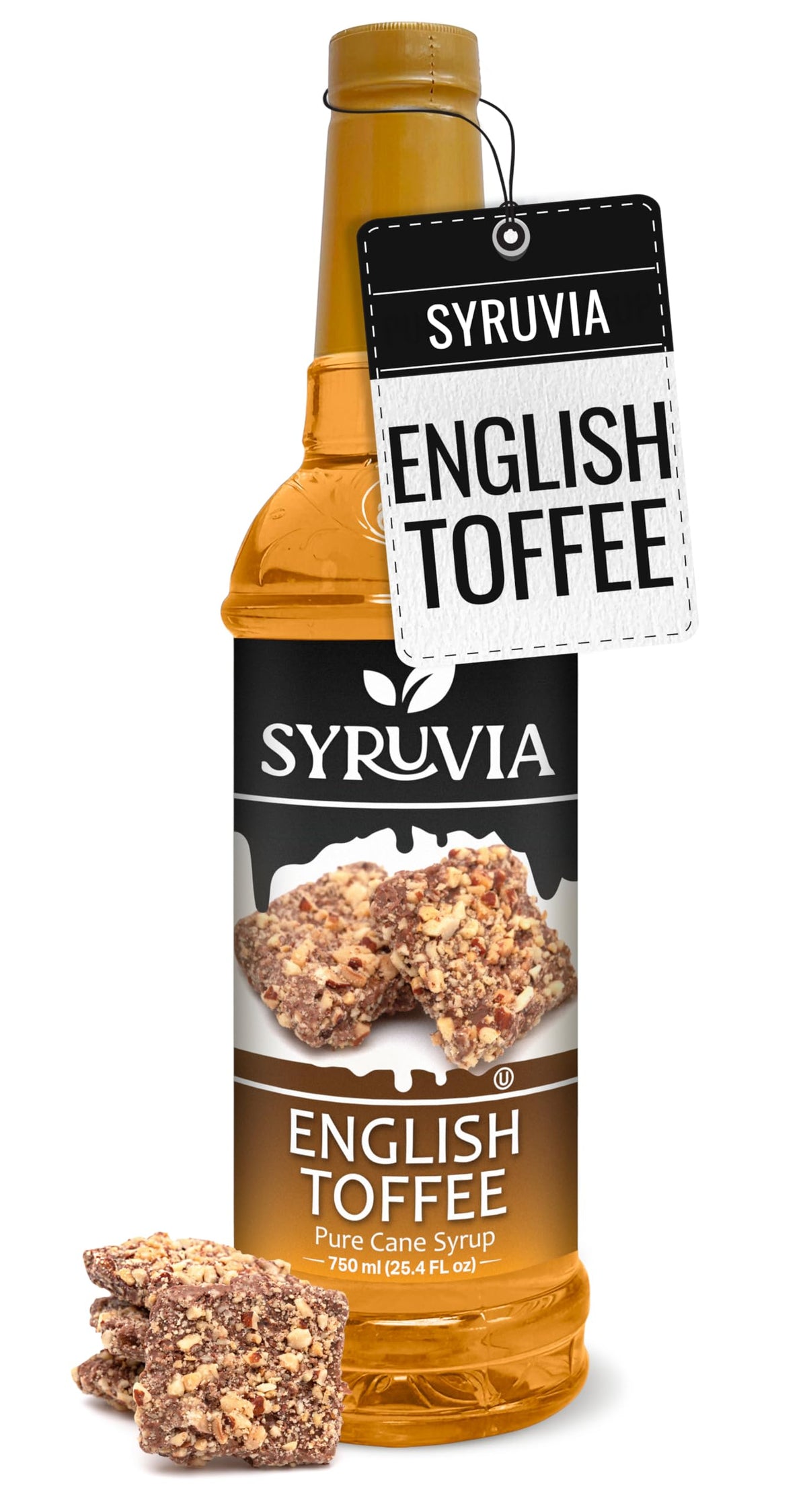 Syruvia Coffee Syrup, Peppermint Flavored Syrup for Drinks, Lattes, and Desserts – 25.4 fl oz