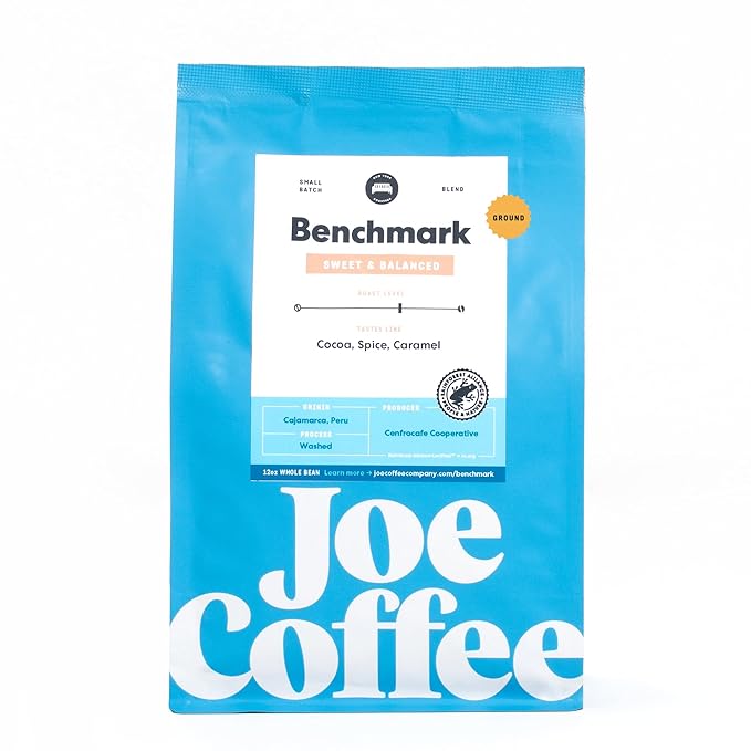 Joe Coffee Company - Benchmark Ground Specialty Coffee, Rainforest Alliance Certified, Kosher, Climate-Friendly