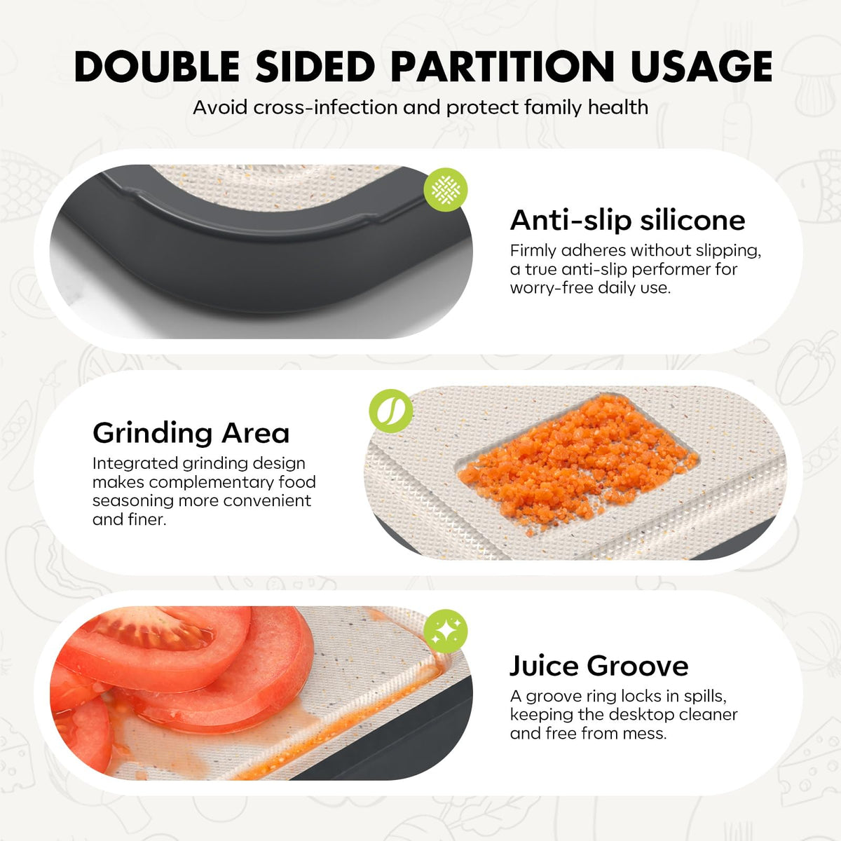 Titanium Cutting Board for Kitchen, Pure Titanium/PP, Size 16”×11”