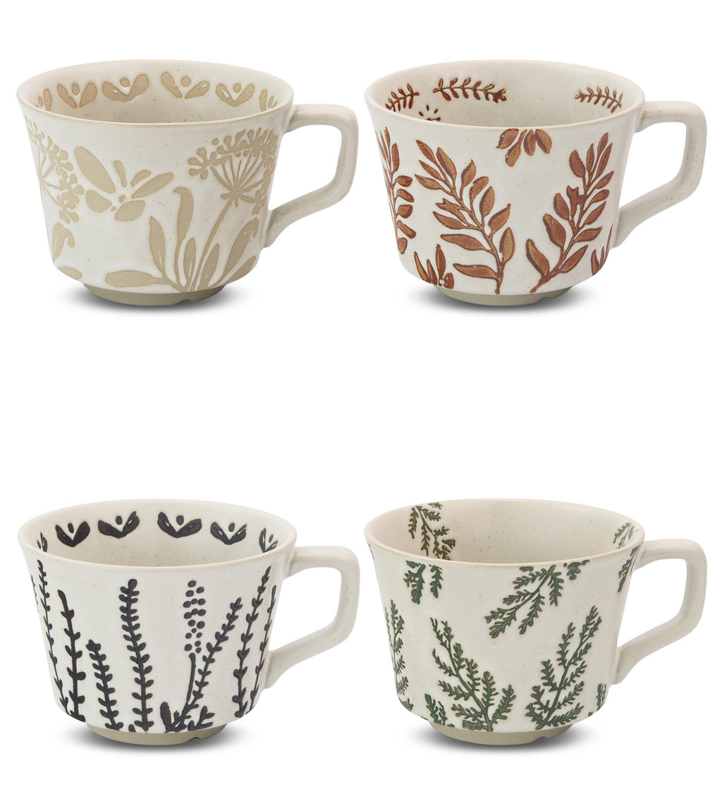 LINVIA 11 oz Ceramic Coffee Mug, Stoneware Teacup with Handle