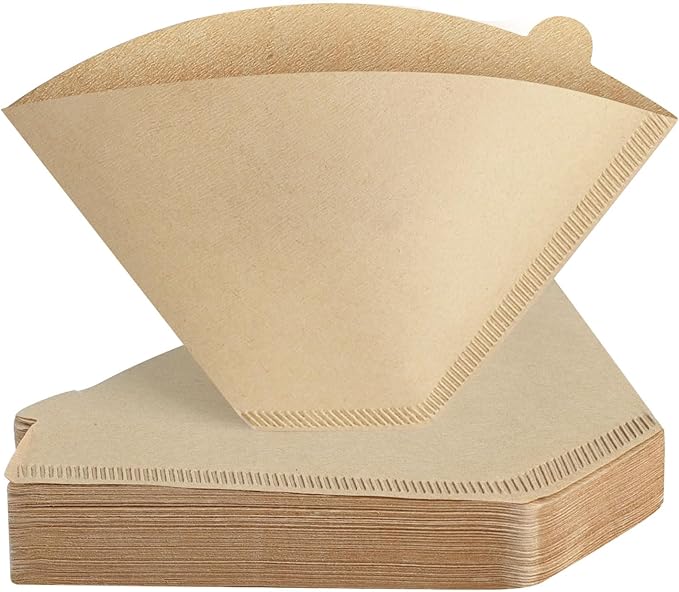 Coffee Filters 160 Count, Size 04 Cone Filters 8-12 Cup, Unbleached Disposable Natural Paper Filters, 04 Cone Filters For Pour Over and Drip Coffee Maker