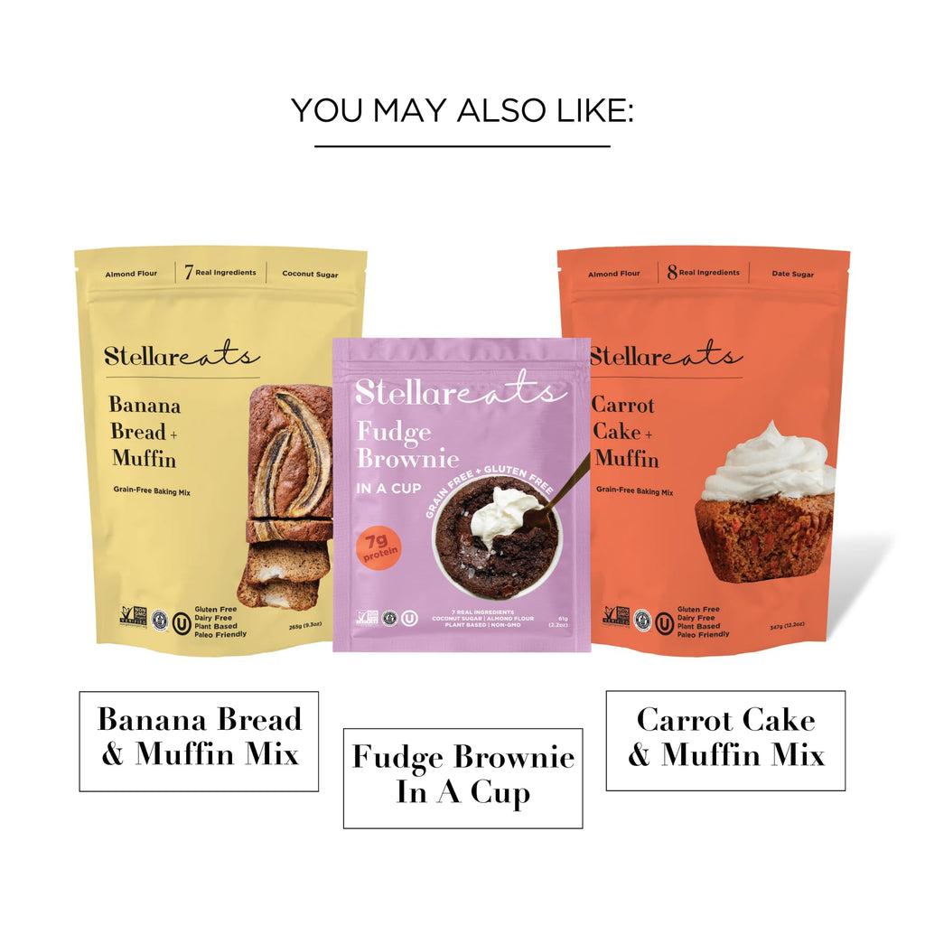 Stellar Eats Grain-Free Coffee Cake Baking Mix | Gluten-Free, Dairy-Free, Plant-Based, Paleo-Friendly, Naturally Sweetened with Date Sugar, Certified Kosher | Almond Flour-Based | 12.6 oz | 1 Pack
