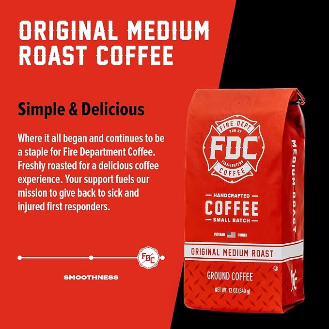 Fire Department Coffee Original Ground Coffee - 12 oz, Pack of 2