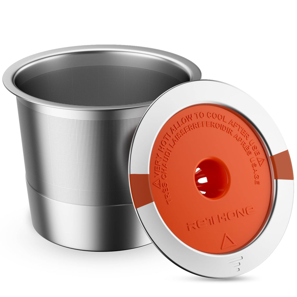 RETHONE Reusable K Cups for Keurig 1.0/2.0, Stainless Steel Coffee Pods