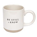 Sweet Water Decor Be Still and Know Mug - Religious Christian Coffee Mug - Inspirational Bible Verse - 14oz Stoneware Coffee Cup - Microwave & Dishwasher Safe