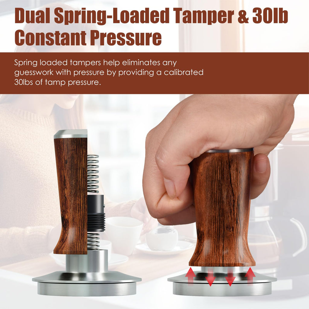 MATOW Spring Loaded Espresso Hand Tamper Fits Breville 54mm Portafilter