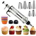 FANTEXY Dessert Decorating Syringe Set, Stainless Steel Icing Piping Kit
