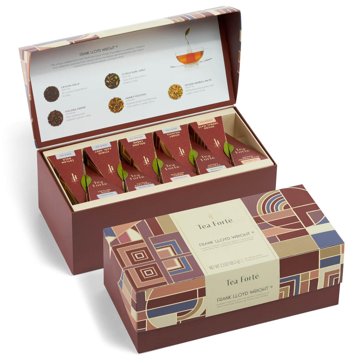 Tea Forte Tea Sampler, 20 Pyramid Infuser Bags, Premium Tea Gift Set