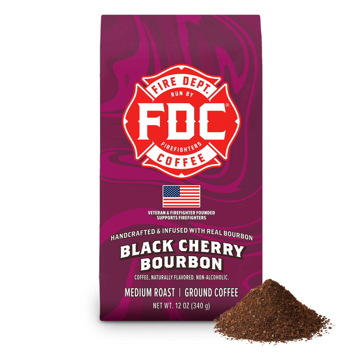 Fire Department Coffee Vanilla Bourbon Infused Ground Coffee - 12 oz
