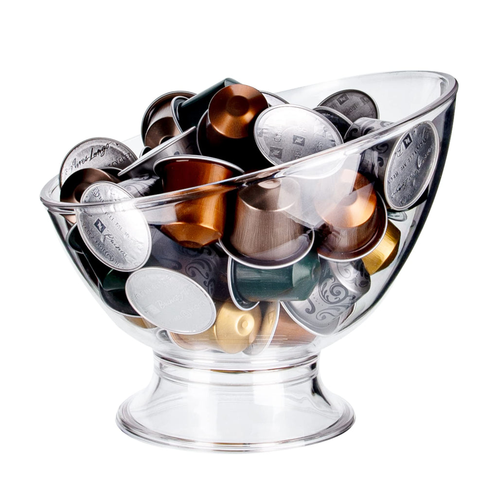 MOLFUJ Coffee Pod Holder, Clear K Cup Holder Plastic, Espresso Pod Holders for Counter Small, Pod Storage for K Cups, Vertuo Capsule Creamer Organizer for Coffee Bar