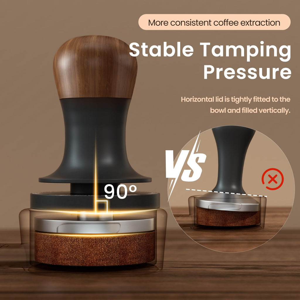 MHW-3BOMBER 51mm Espresso Tamper - 3 Spring Loaded Coffee Tamper with 15lb / 30lbs Replacement Springs - Barista Calibrated Tamper with Sound Feedback - Compatible with 51mm Portafilter T6174T-OS