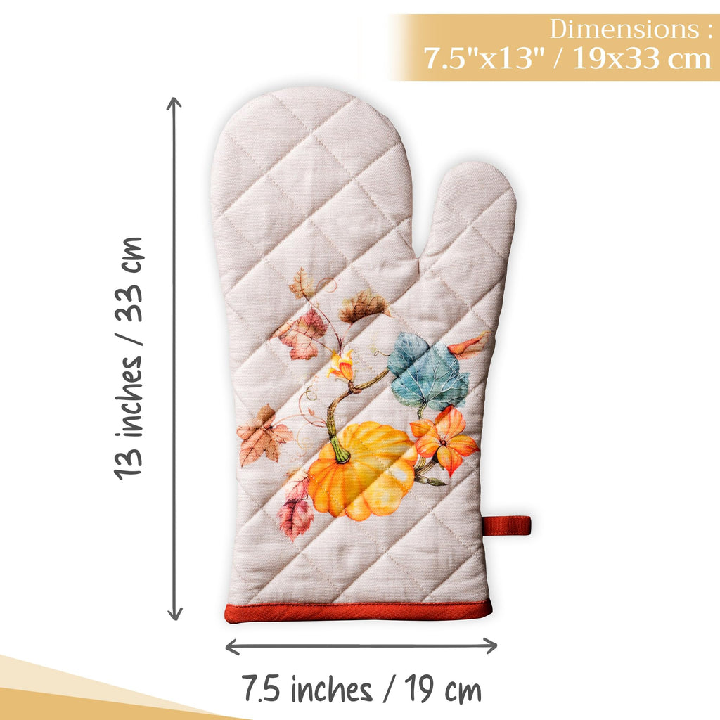 Maison d'Hermine Oven Gloves 100% Cotton Oven Mitt (7" x 13", Pack of 1)