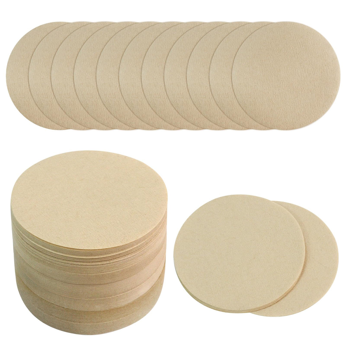 AUUTI 400 Pack Of Natural, Unbleached Disposable Coffee Filter Discs