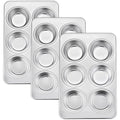TeamFar 3 Packs Muffin Pan, Stainless Steel Muffin Cupcake Pan Tin Tray