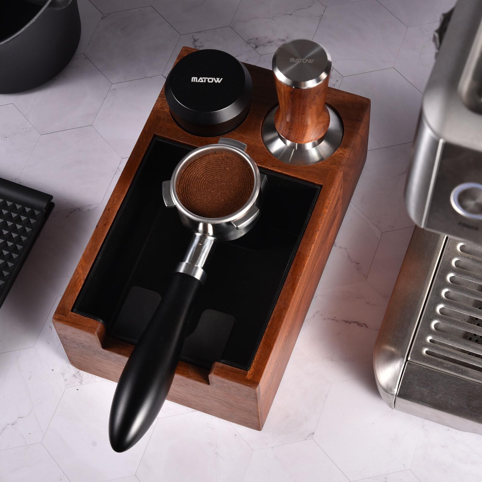 MATOW Spring Loaded Espresso Hand Tamper Fits Breville 54mm Portafilter