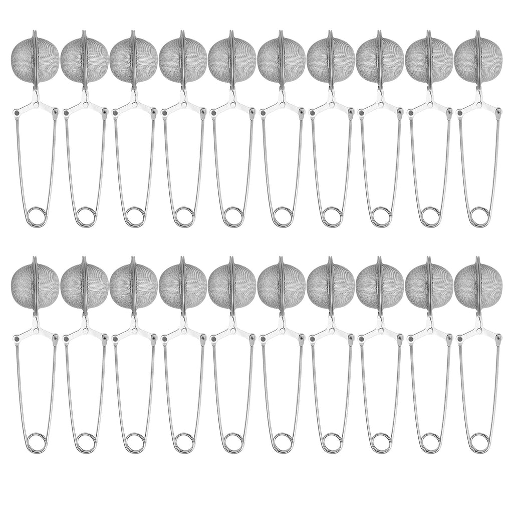 Voittozege Premium Stainless Steel Tea Infuser 20 Pcs Snap Ball Filter