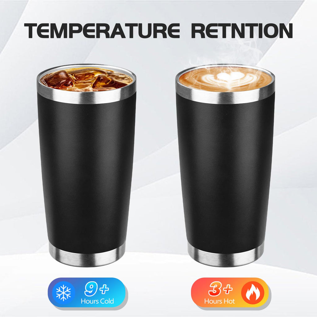 StarSpeed 20oz Stainless Steel Travel Coffee Tumbler,Black
