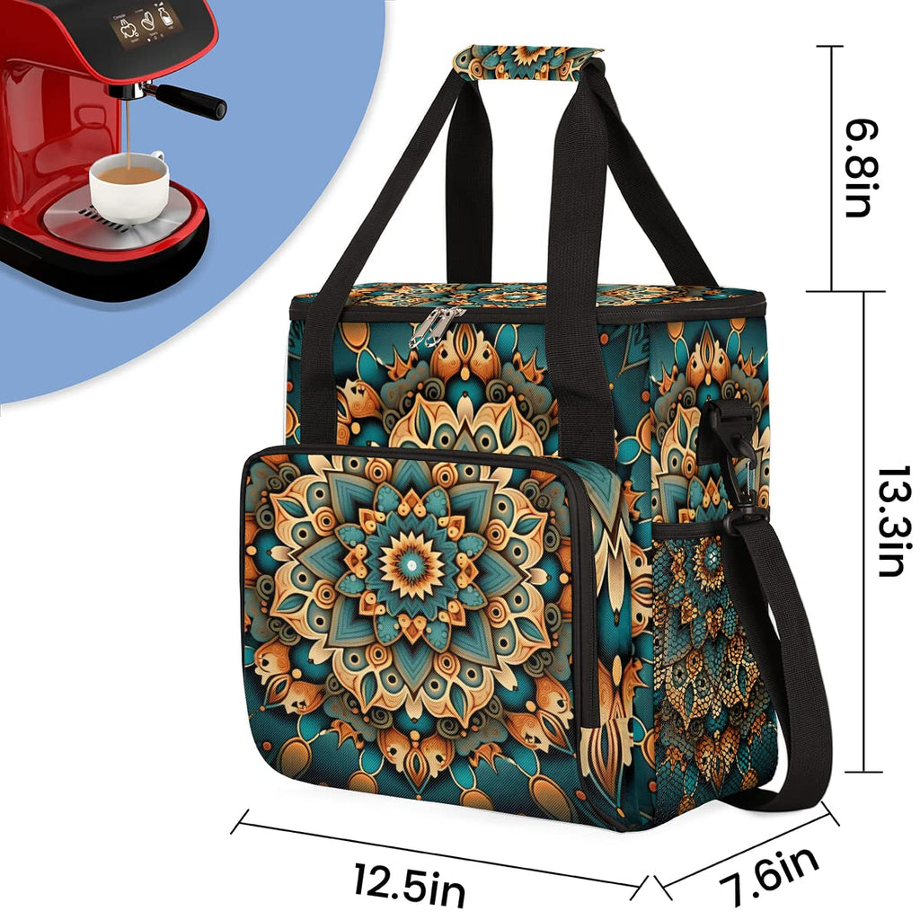 Coffee Maker Bag Compatible with K-Mini or K-Mini Plus Mandala Flower