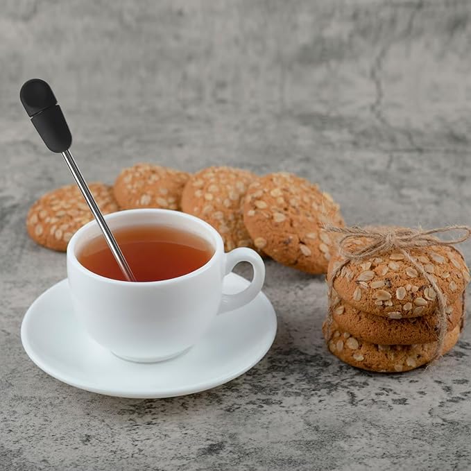 Numola Long Handle Twisting Tea Ball, 2Pcs Tea Ball Infuser for Loose Tea, Reusable Loose Leaf Tea Steeper Stainless Steel for Cup and Teapot