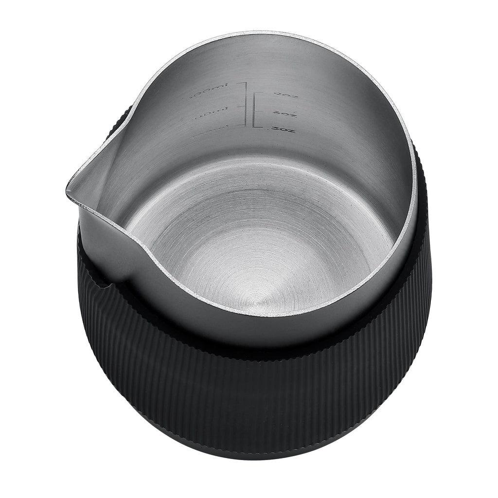 Normcore Handleless Milk Frothing Jug, Milk Pitcher 15.2 oz, Milk Frother Steamer Cup Stainless Steel Espresso Cup, Sharp Spout, Silver, 450 ml