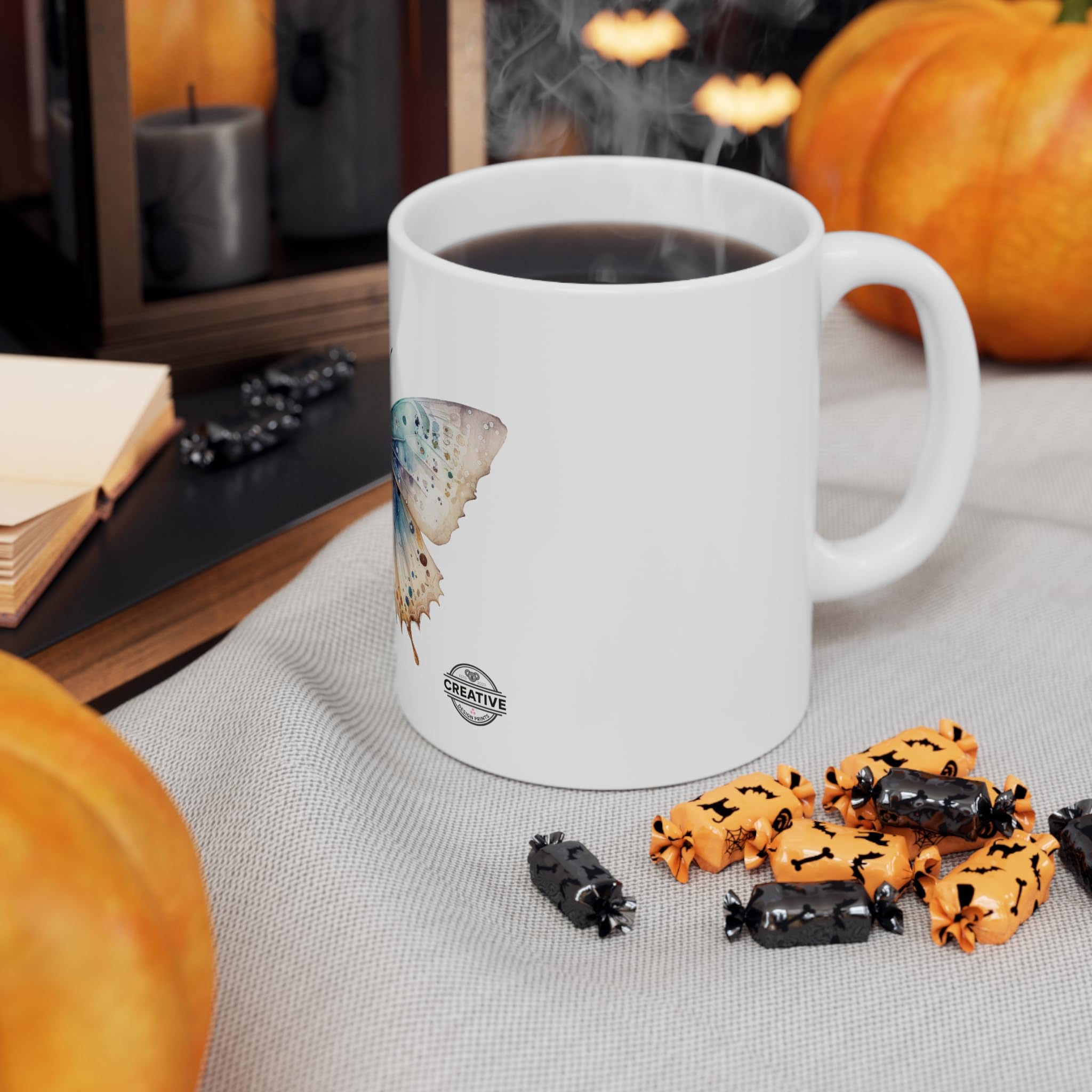 CREATIVE DESIGN PRINTS 11 OZ Novelty Coffee Mugs - Christmas Gift (Butterfly Theme)