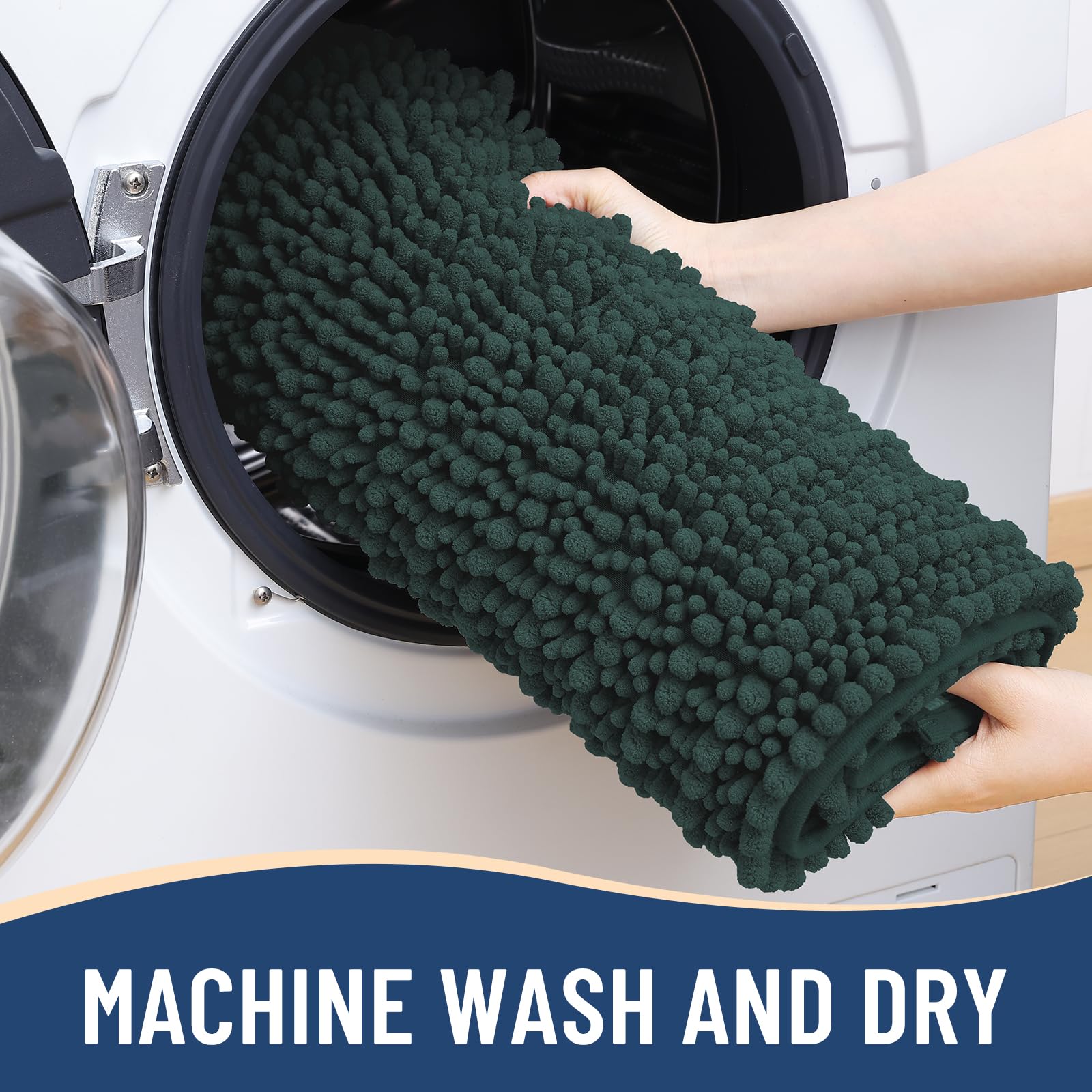 Arotive Bathroom Rugs Mat 54x24, Soft Absorbent Chenille Shaggy Bath Mat