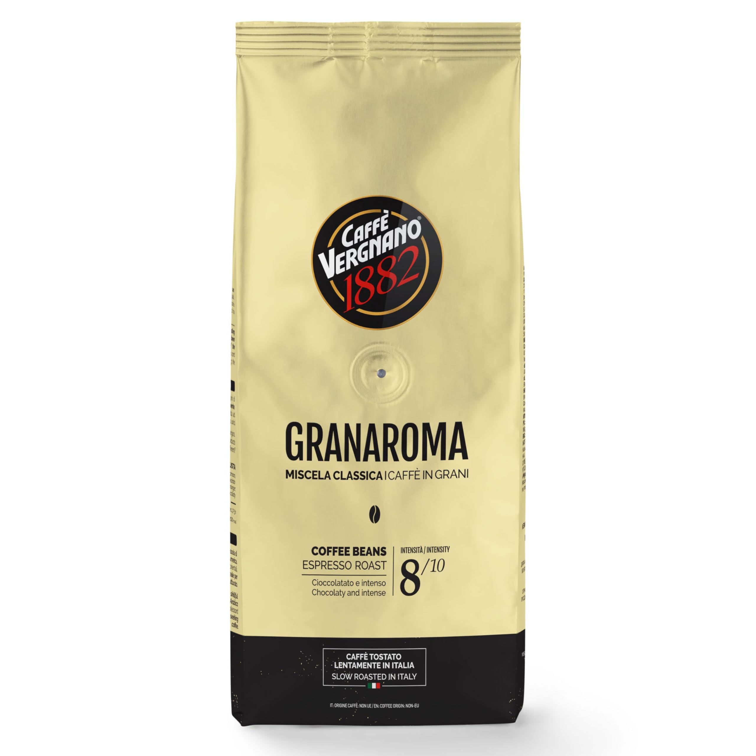 Caffe Vergnano Whole Bean Coffee, Espresso Beans, Gran Aroma, 2.2 lb