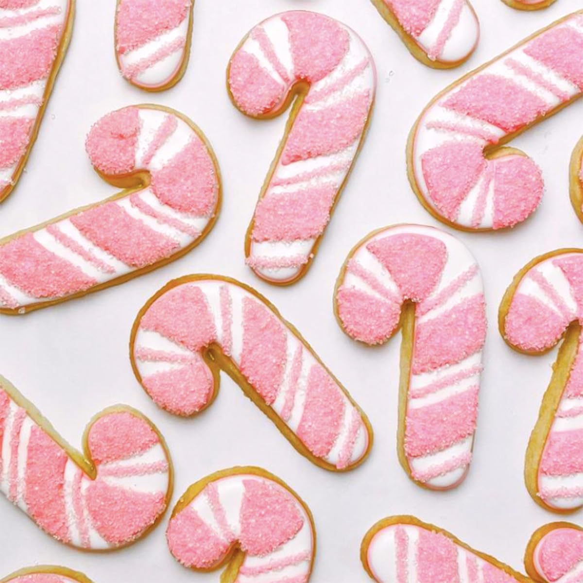 Kanehosi Christmas Cookie Cutters Large 6Pcs, Metal Christmas Hat Socks Candy Canes Santa Claus Ginger Man Mini Tree Shapes Cookie Cutters, 430 Stainless Steel Biscuit Fondant Doubt Cutter