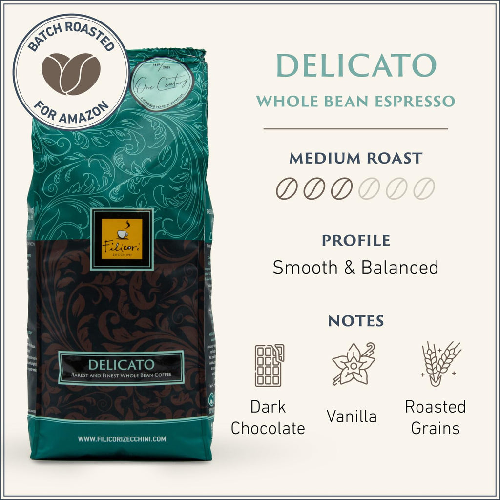 Italian Espresso Beans, Medium Roast Arabica Robusta, Whole Bean Coffee