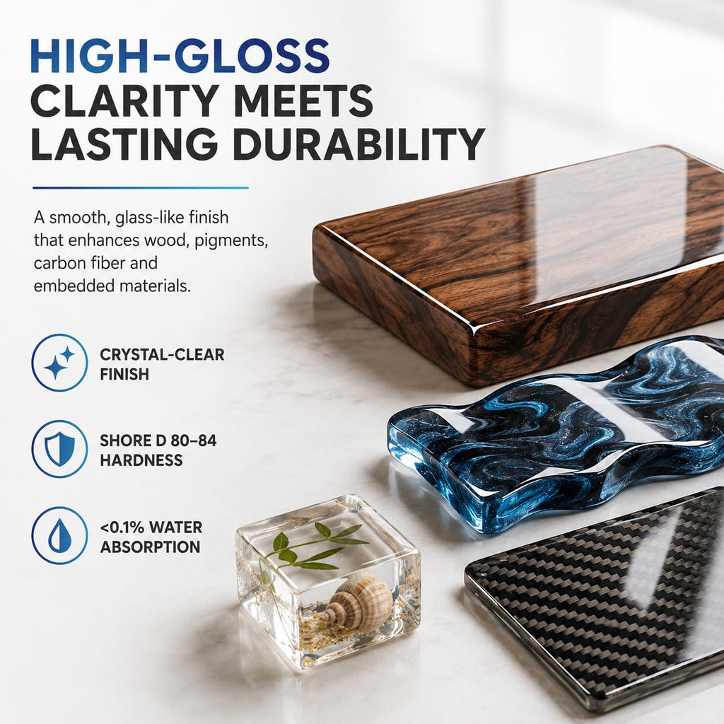 POURLA Ultra Heat Resistant Epoxy Resin Kit, 64 oz, 1:1 Mix, 195°F HDT