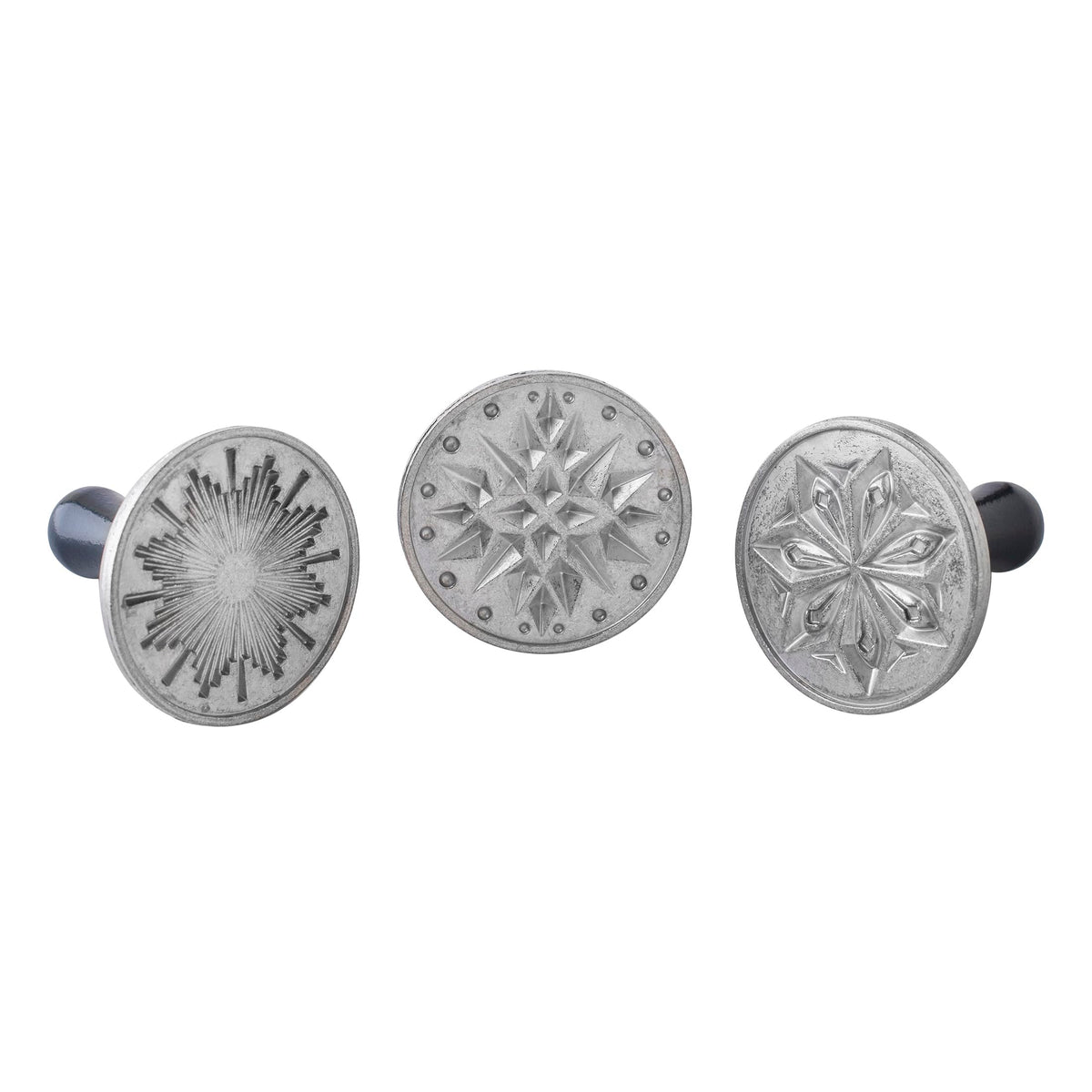 Nordic Ware Springerle Cookie Stamps (Set of 3), Sturdy Cast Aluminium Cookie Stamp Set, Cookie Press Set Made in the USA, Sturdy and Durable Biscuit Maker Press Set