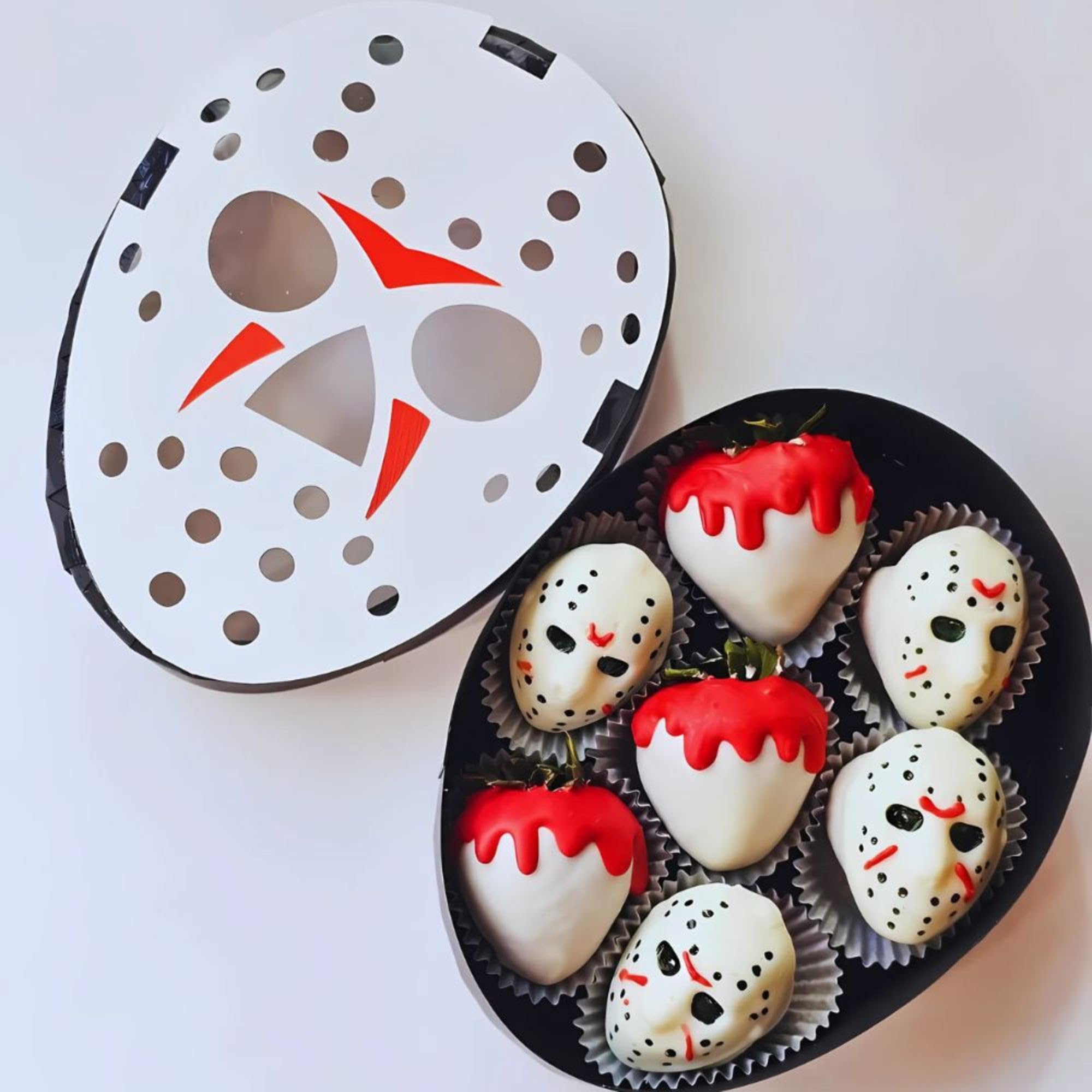 ShapedIceMolds Horror Movie Character Molds – Slasher Character Silicone Molds for Chocolate, Candy, Resin, Crafts – 3D Scary Film Icons for Party Treats & DIY Decor (Orange)