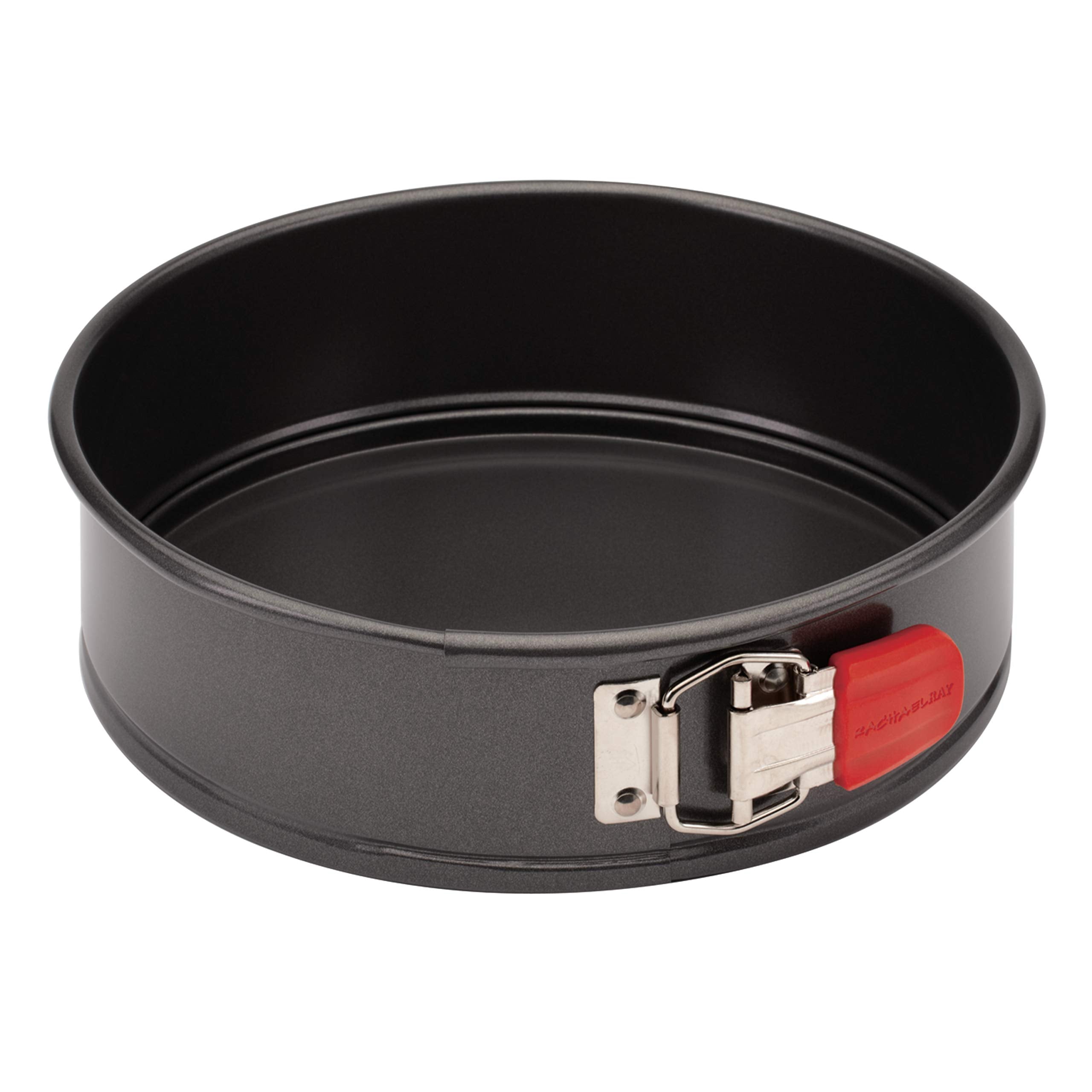 Rachael Ray 47964 Oven Lovin' Nonstick Bakeware Springform Baking Pan With Grips / Nonstick Springform Cake Pan With Grips / Nonstick Cheesecake Pan With Grips, Round - 9 Inch, Gray