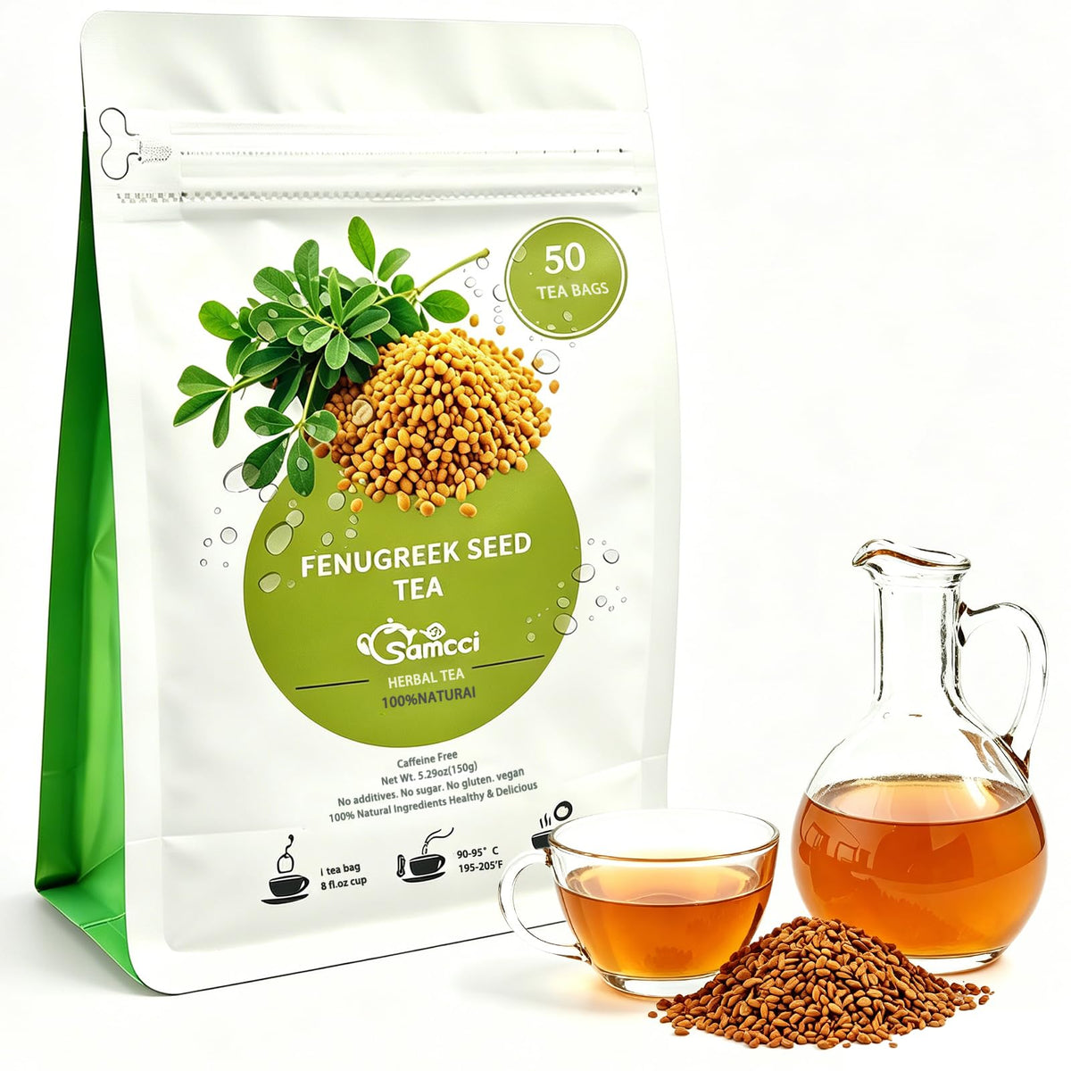 Samcci Senna Tea, 50 Tea bags, Naturally Senna Leaf Tea for Constipation