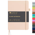 &And Per Se Blank Sketch Notebook, A5 Hardcover, 160 Pages 100gsm Thick Paper, Unlined Journal for Drawing, Doodling, Hand Lettering – Creative Gift for Artists, Designers, Writers (Light Apricot)