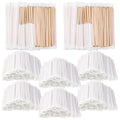 Amyhill 3000 Pcs Individually Wrapped Wooden Coffee Stirrers, Disposable Coffee Stir Sticks Round End Sticks Bulk Wood Stirrers for Cocktail Hot Drinks Restaurant Bar Home Office (7 Inch)