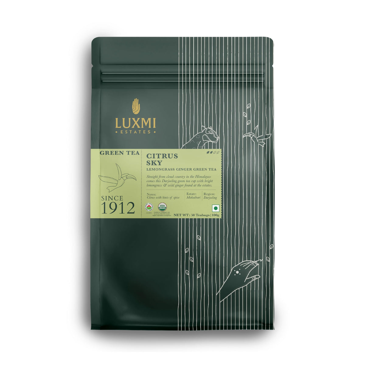 Luxmi Estates - Indian Passion 50g, 1.76 Oz loose tin caddy, Herbal tea