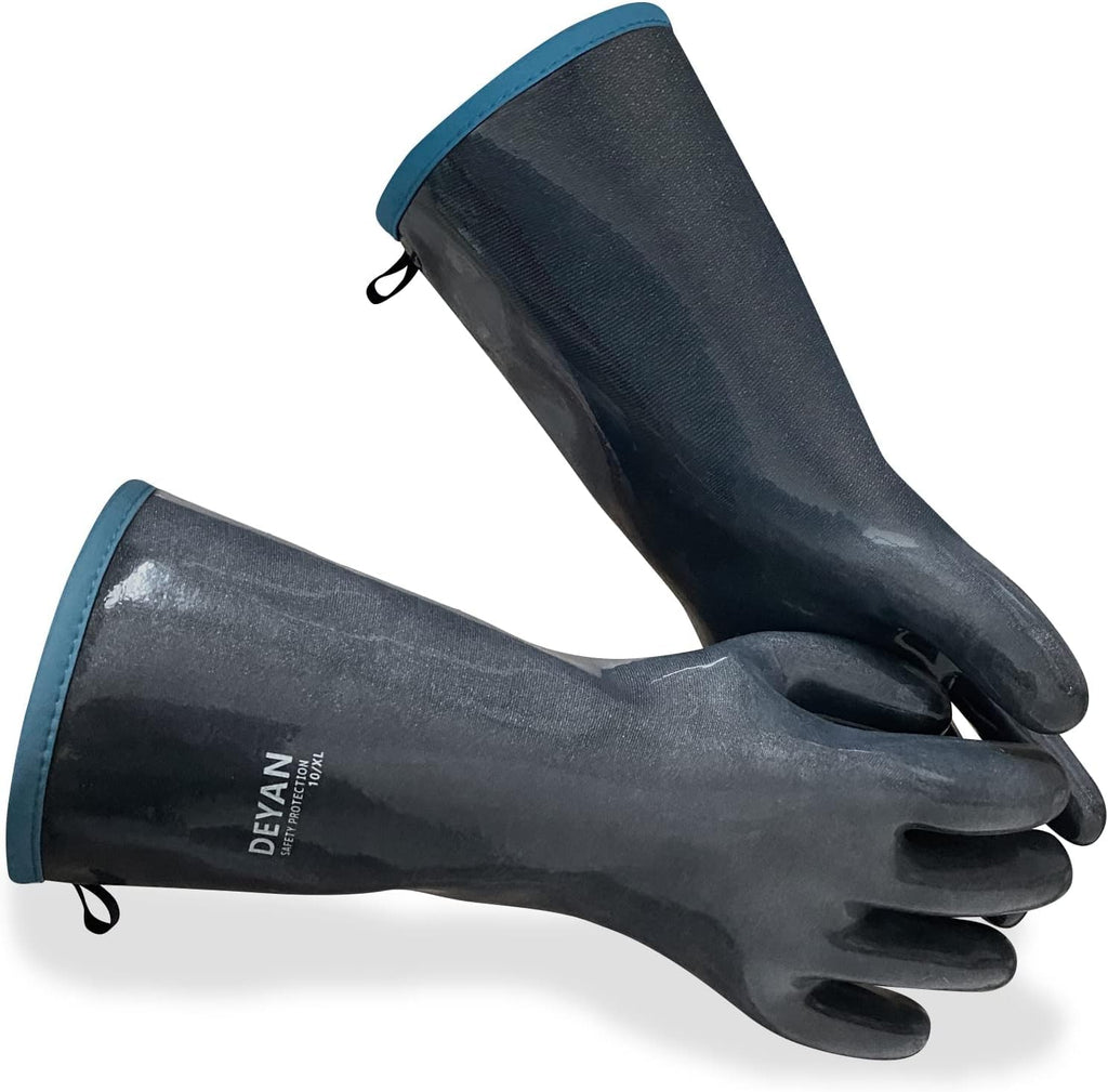 DEYAN Silicone BBQ Grill & Oven Gloves, 600°F Heat Resistant,10/XL
