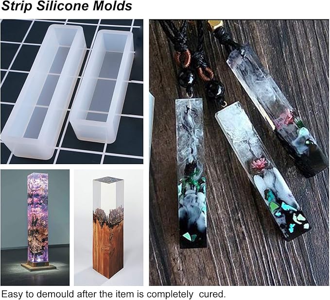 LET'S RESIN Epoxy Resin Molds, Resin Casting Molds Silicone Square Ball Molds 9PCS Different Sizes, Silicone Resin Molds for Resin Jewelry, Soap, Dried Flower Leaf, DIY Fans