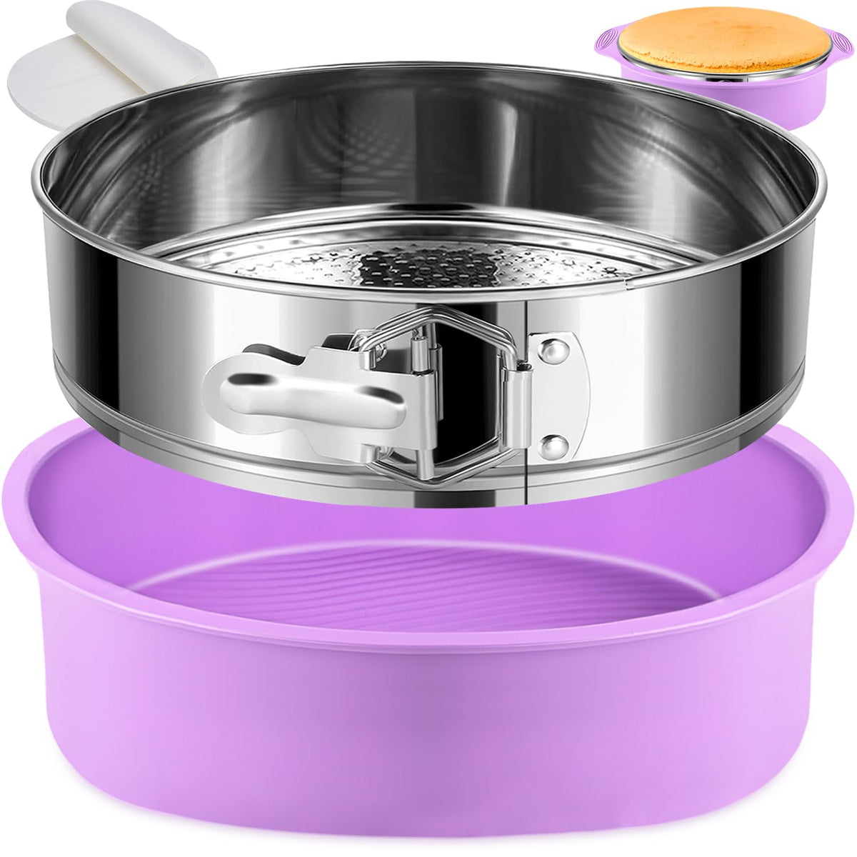 Molgree Non-toxic Springform Pan 9 Inch Nonstick Cheesecake Pan with Sleeve
