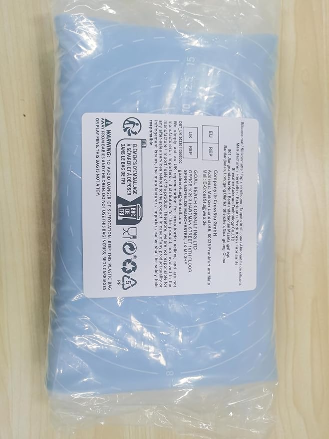 24"X16" Silicone Baking Mat Extra Large Non-stick Pastry Mat with High Edge, Dough Rolling Board for Pastry, Macarons, Pies, Bread, Cookies, Pizza, Fondant, Pasta, Food Grade Silicone Baking Supplies