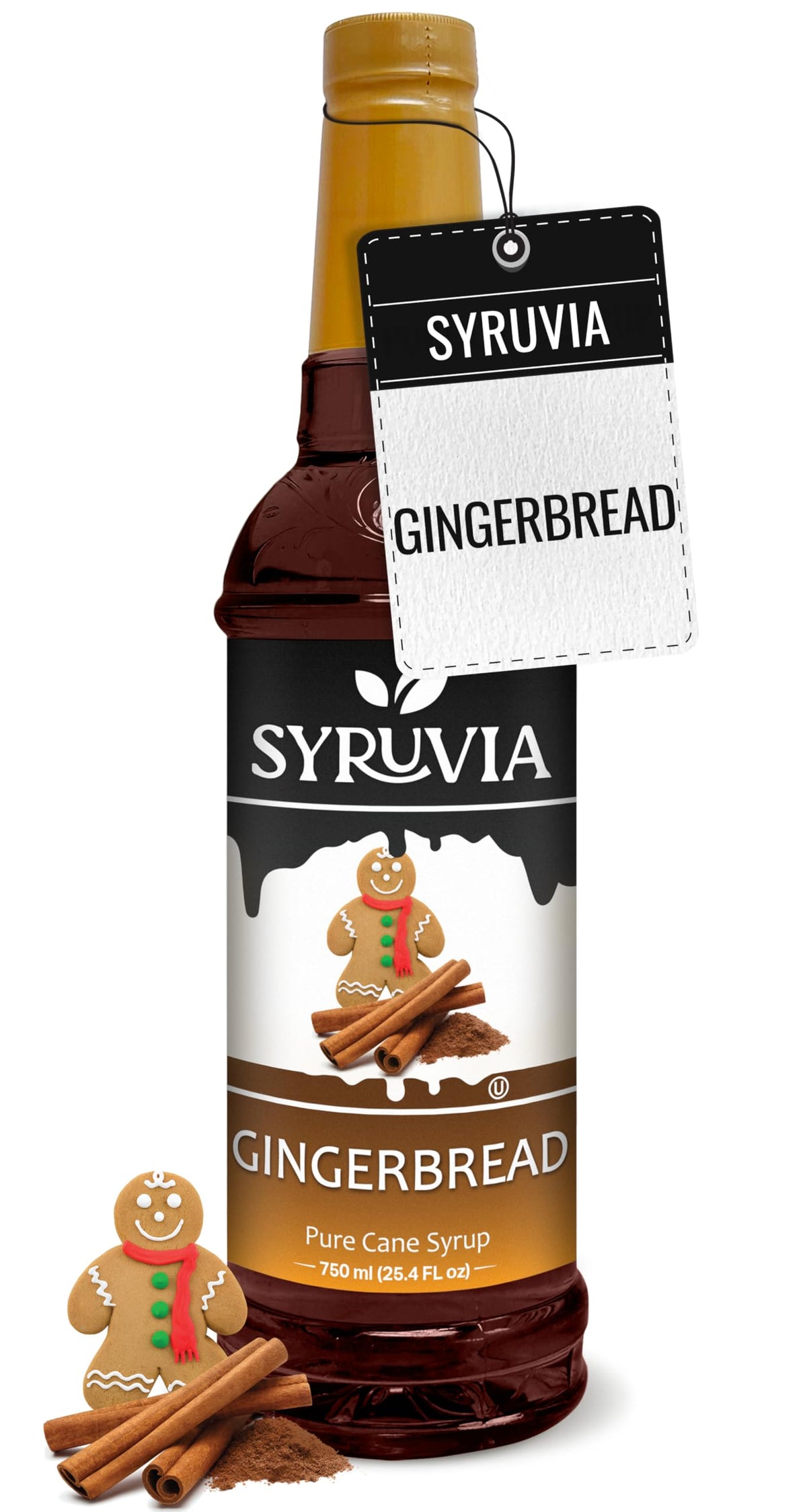 Syruvia Coffee Syrup, Peppermint Flavored Syrup for Drinks, Lattes, and Desserts – 25.4 fl oz