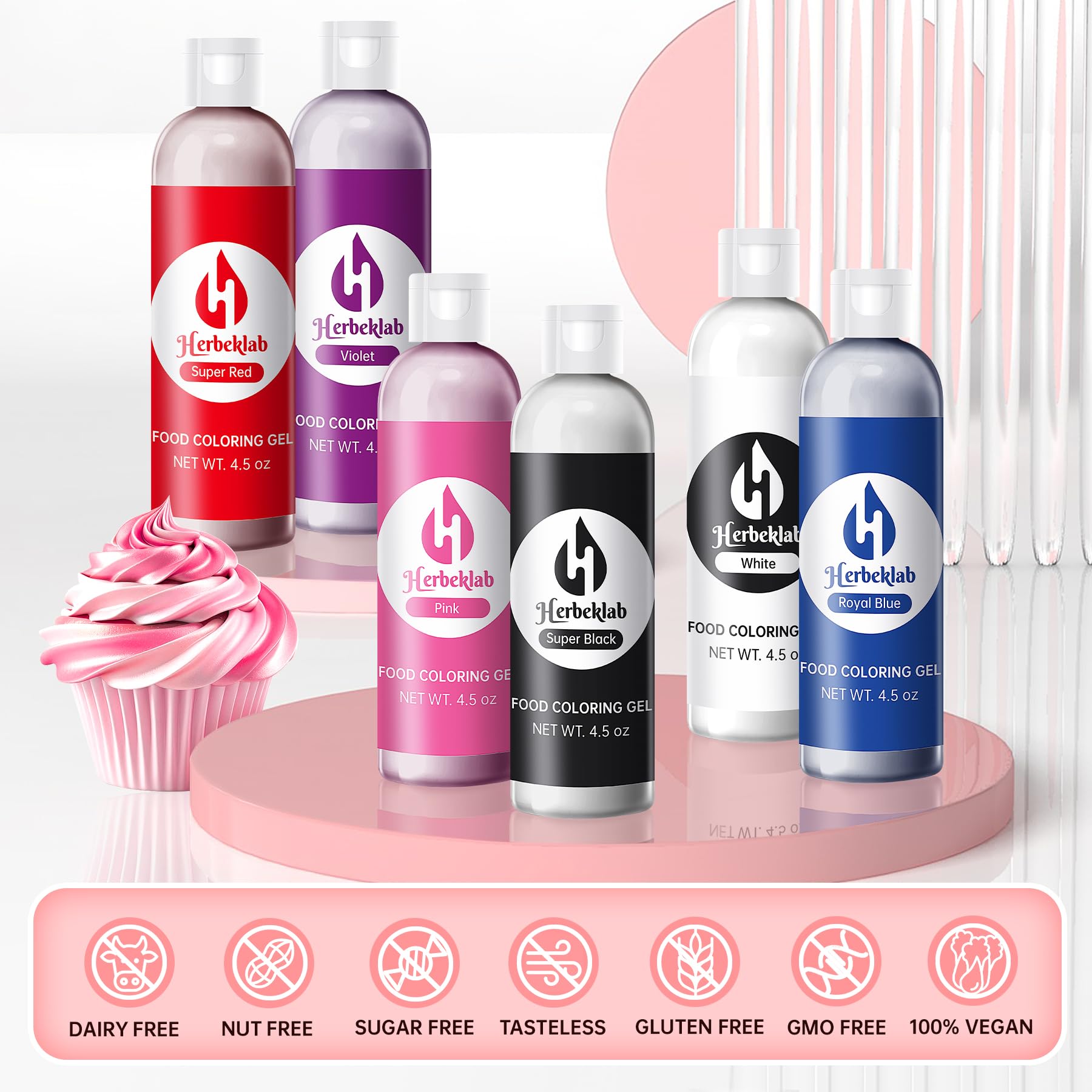 Violet Gel Food Coloring – 4.5 oz Professional Grade Concentrated Food Dye, Gel Based Coloring for Icing, Baking, Cake Decorating & Cookies