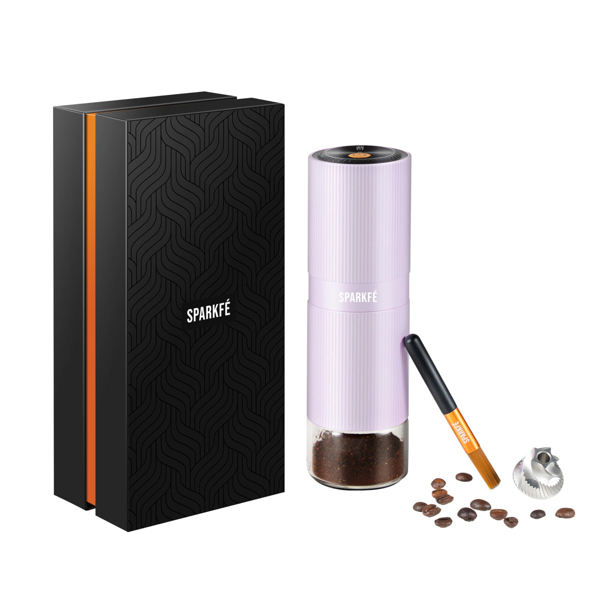 Portable Electric Coffee Grinder, Rechargeable Handheld Grinder with Stainless Steel Conical Burr, Adjustable Grind Settings, for Espresso, Moka, Pour Over, French Press, Cold Brew, Marshmallow