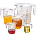 DaYammi Measuring Cups 5-Piece, Unbreakable Food-Grade Plastic Measuring Cup for Dishwasher, 1/2/4/8/16-Cup Nesting Liquid Measuring Cups for Prepping, Baking, Cooking, Readable Markings, Clear