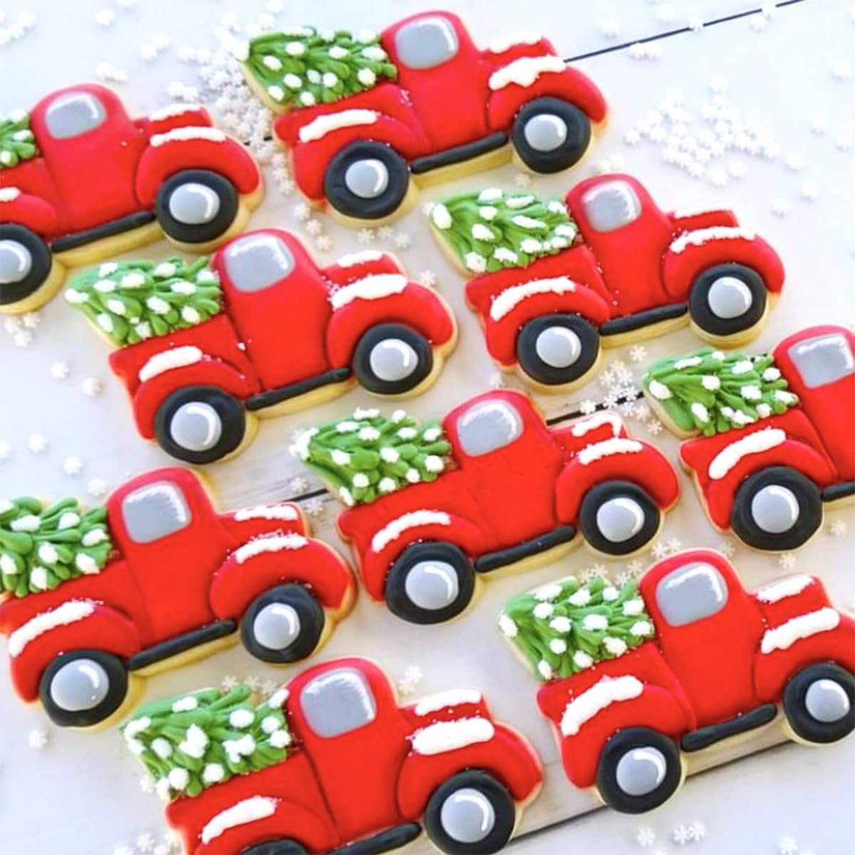 Kanehosi Christmas Cookie Cutters 6Pcs Large, Christmas Theme Cookie Cutter