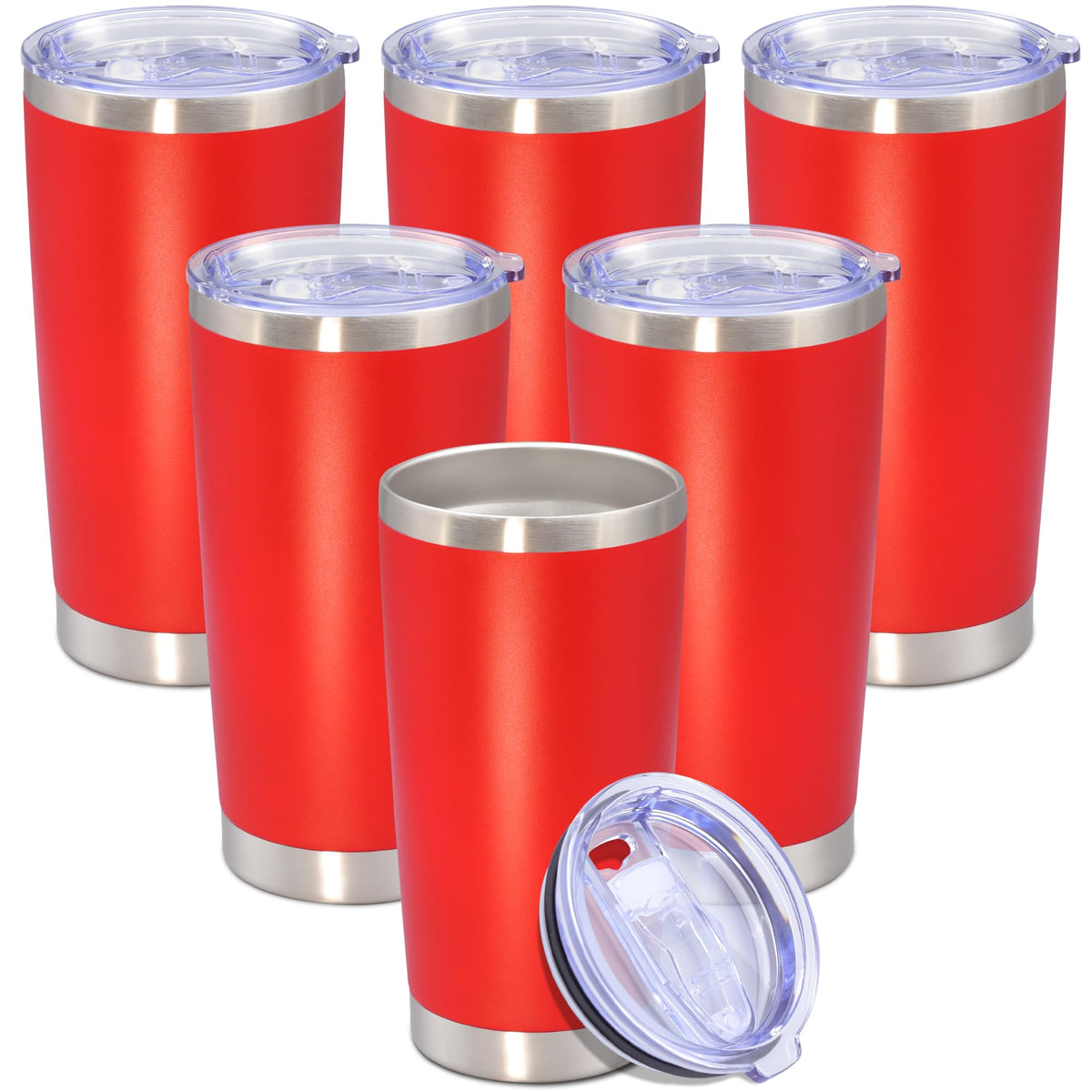 20 oz Tumbler Insulated Tumblers Stainless Steel Coffee Mug,Black 12PCS