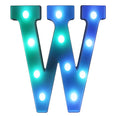 Foaky LED Letter Lights Sign Marquee Light Up Letters Sign for Night Light Wedding/Birthday Party Battery Powered Christmas Lamp Home Bar Decoration(W)