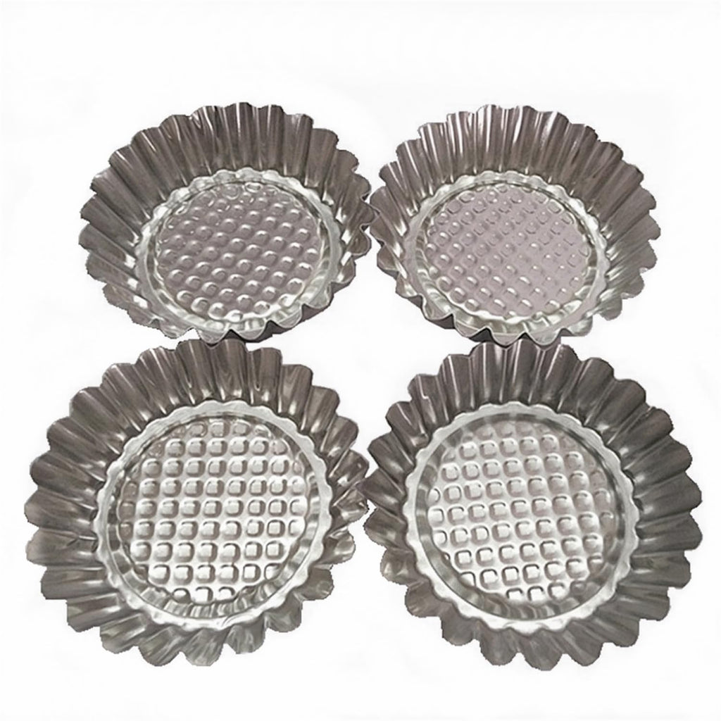 MYStar Set of 20, 3-3/4" Fluted Design Round Shape Non-stick Aluminum Tart Mold, Mini Pie Tin, Tartlet Pan