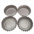 MYStar Set of 20, 3-3/4" Fluted Design Round Shape Non-stick Aluminum Tart Mold, Mini Pie Tin, Tartlet Pan